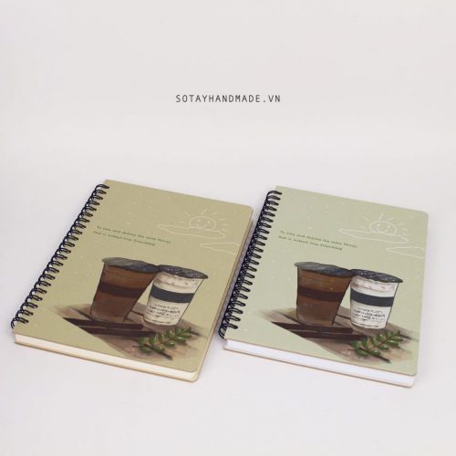 TRA SUA-COUPLE-So tay gay lo xo-bia cung-kho A5-Thiet ke va san xuat doc quyen-SOTAYHANDMADE.VN