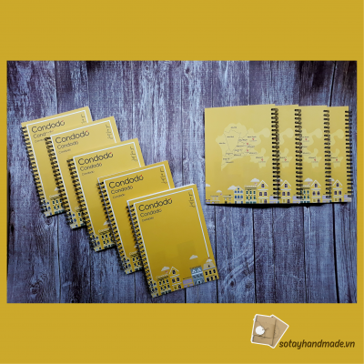 Sổ tay A5 lò xo bìa B300 giá rẻ